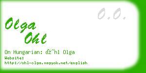 olga ohl business card